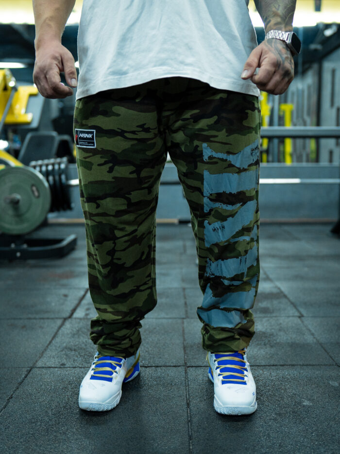 DSC02571 KAMUFLAJ HANK BASKI ŞALVAR YEŞİL - Görsel 1