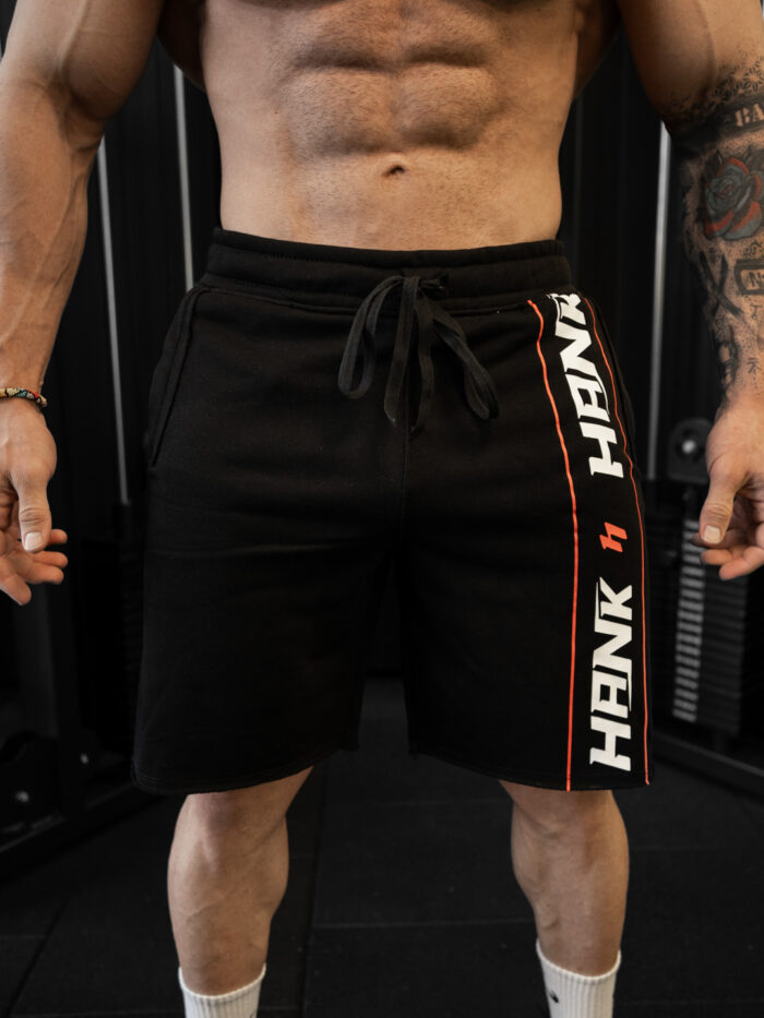 DSC08814 HANK ŞERİT OVERSIZE ŞORT SİYAH - Görsel 1