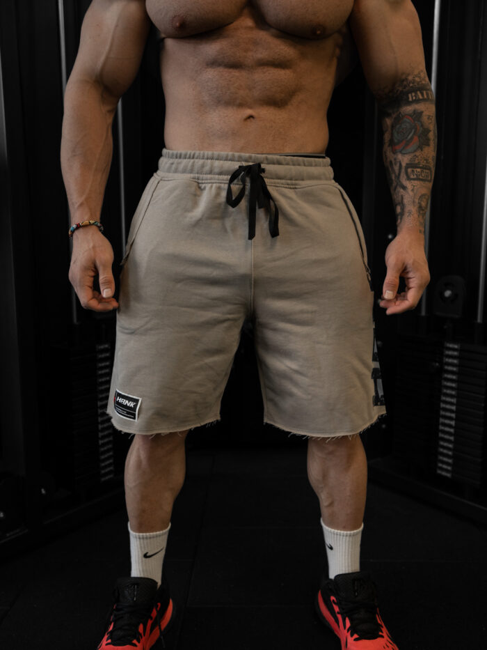 DSC08823 HANK OVERSIZE ŞORT ÇÖL GRİSİ - Görsel 1