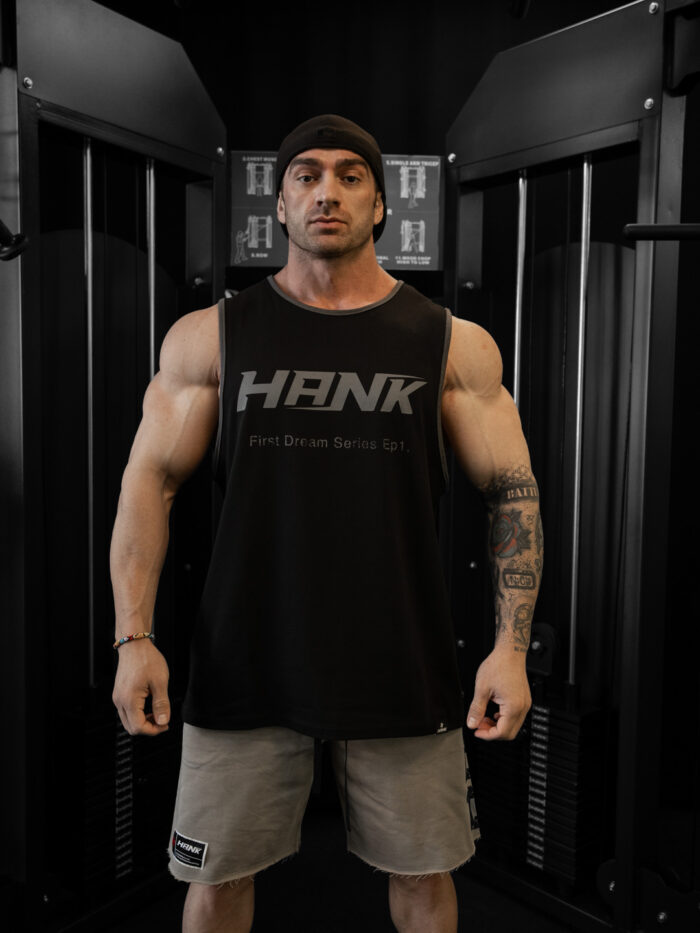 DSC08832 SIFIR KOL REALBODYBUILNG T-SHIRT SİYAH - Görsel 1