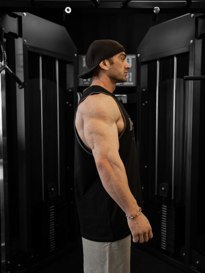 SIFIR KOL REALBODYBUILNG T-SHIRT SİYAH - Görsel 3