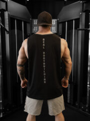 SIFIR KOL REALBODYBUILNG T-SHIRT SİYAH - Görsel 4