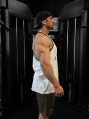 TANK TOP ATLET "REALBODYBUILDING" BEYAZ - Görsel 2