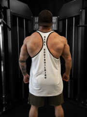 TANK TOP ATLET "REALBODYBUILDING" BEYAZ - Görsel 3