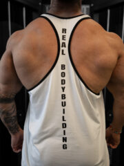 TANK TOP ATLET "REALBODYBUILDING" BEYAZ - Görsel 4