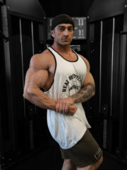 TANK TOP ATLET "REALBODYBUILDING" BEYAZ - Görsel 6