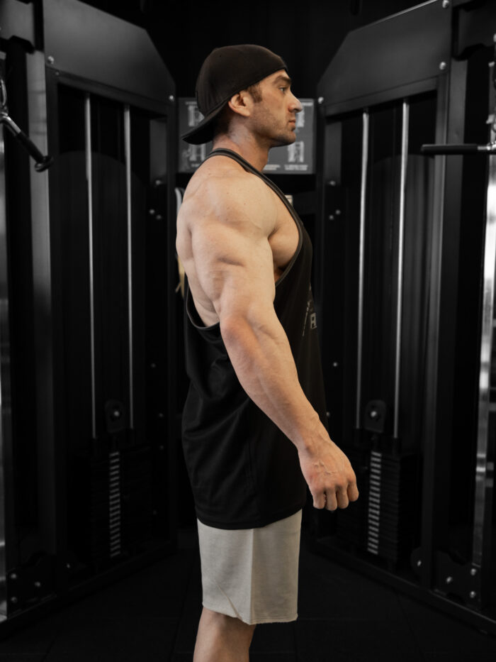 TANK TOP ATLET "REALBODYBUILDING" SİYAH - Görsel 2