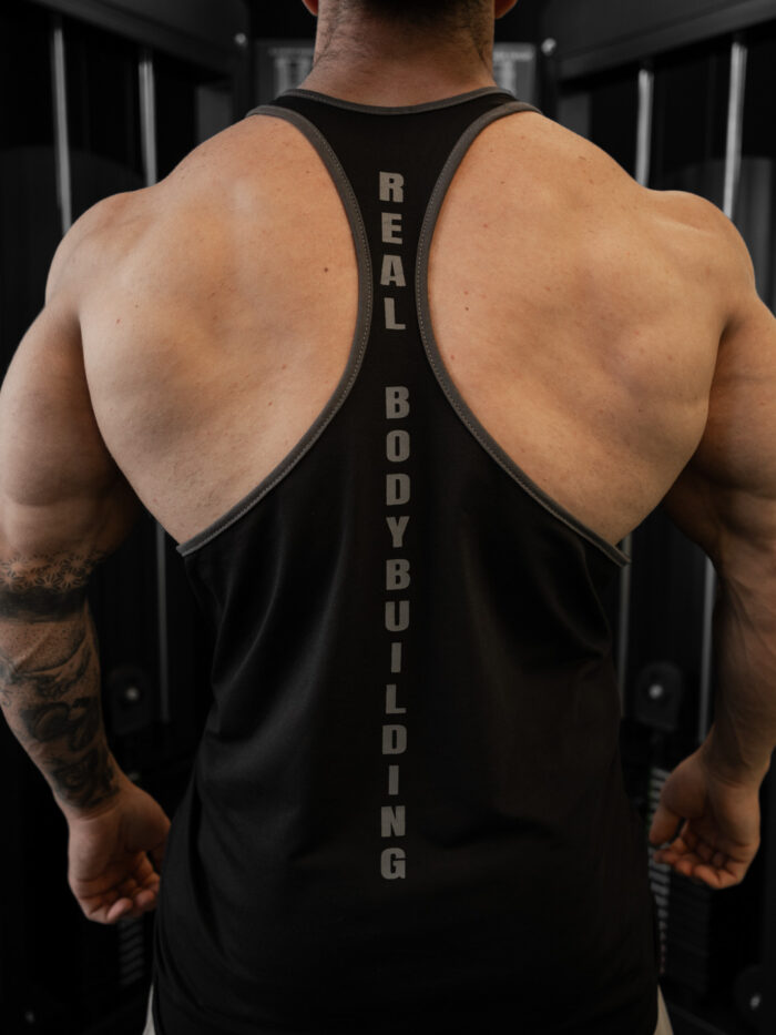 TANK TOP ATLET "REALBODYBUILDING" SİYAH - Görsel 4