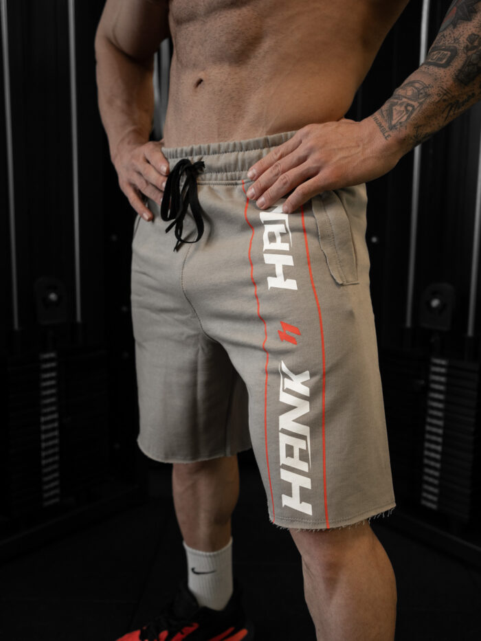 HANK ŞERİT OVERSIZE ŞORT ÇÖL GRİSİ - Görsel 6