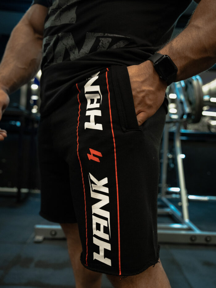 HANK ŞERİT OVERSIZE ŞORT SİYAH - Görsel 5