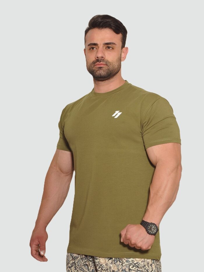 1011-1 GREEN SLIMFIT T-SHIRT - Görsel 1