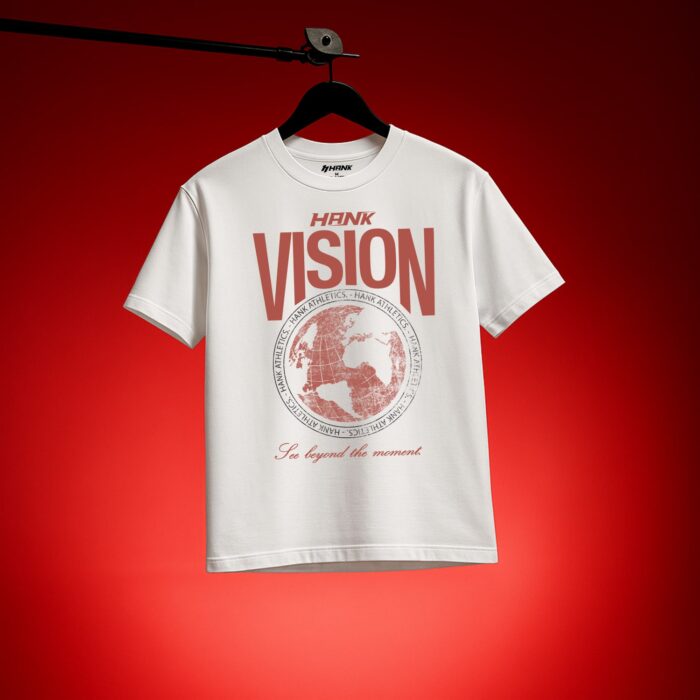 O╠ên-min (1) Hank Vizyon T-Shirt Beyaz - Görsel 1